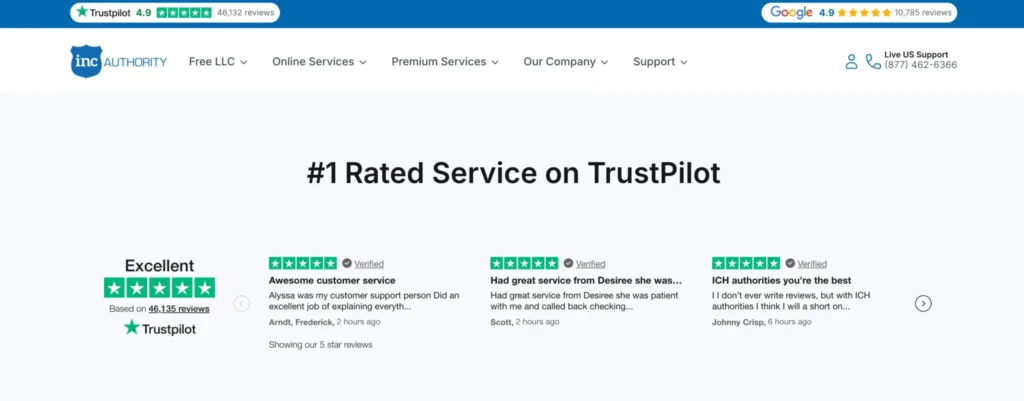 Inc Authority - User Reviews